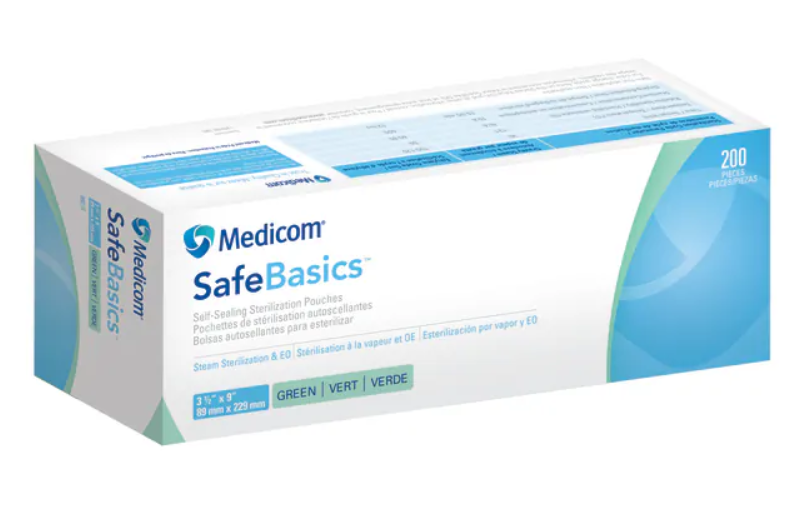 99010 Medicom SafeBasics Self Seal Pouch 3.5" x 9" 