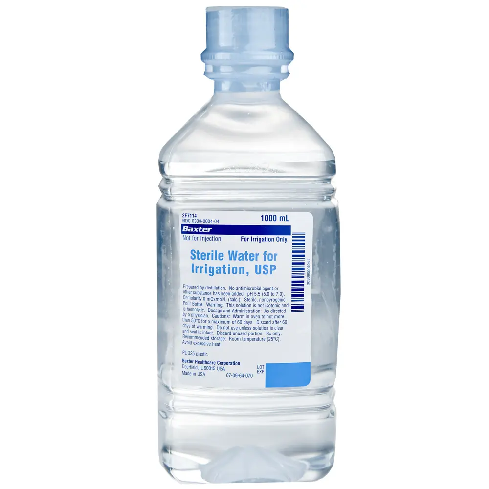 Baxter Sterile Water for Irrigation USP 1000mL | JF7114