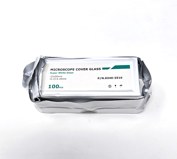 22 x 50 mm Microscope Cover Glass (Super Clear White Glass), 100 / pk