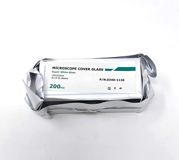 22 x 22 mm Microscope Cover Glass (Super Clear White Glass), 200 / pk