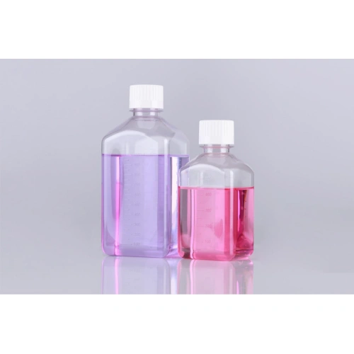 500 mL PET Square Storage Bottle, Sterile, 20/pk, 80/cs