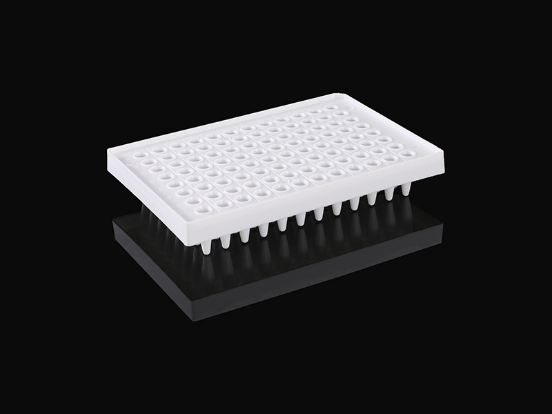 96 Well PCR Plate, 0.1 mL Well Volume, White (Box of 25 plates), Semi-skirted