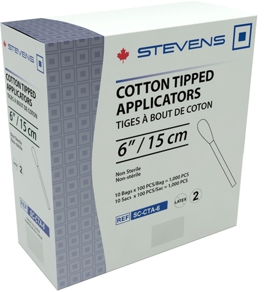 Cotton-Tipped Applicators 6" | 10 Bags of 100 | SC-CTA-6