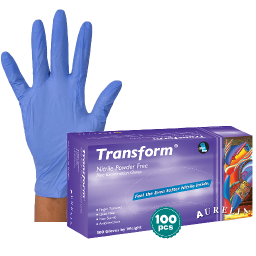 Aurelia Transform Nitrile Exam Gloves Ice Blue 3.2 mil  