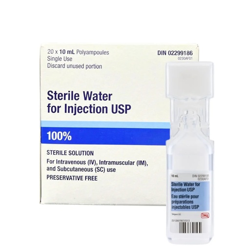 [0230AF01] Sterile Water for Injection USP 10 mL | 20/box | 0230AF01 