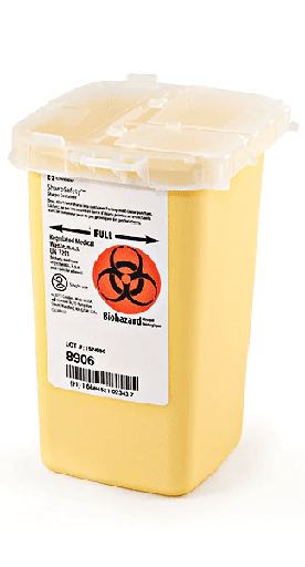 [8906] Sharps Container Phlebotomy Yellow 1qt