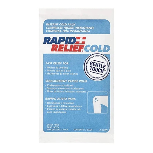 Rapid Relief Instant Cold Pack | Direct to Skin | 8" x 5" | 