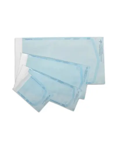Medline Self-Sealing Steam Sterilization Pouch, 3.5" x 22" (8.89 cm x 55.88 cm) | MPP100565GS